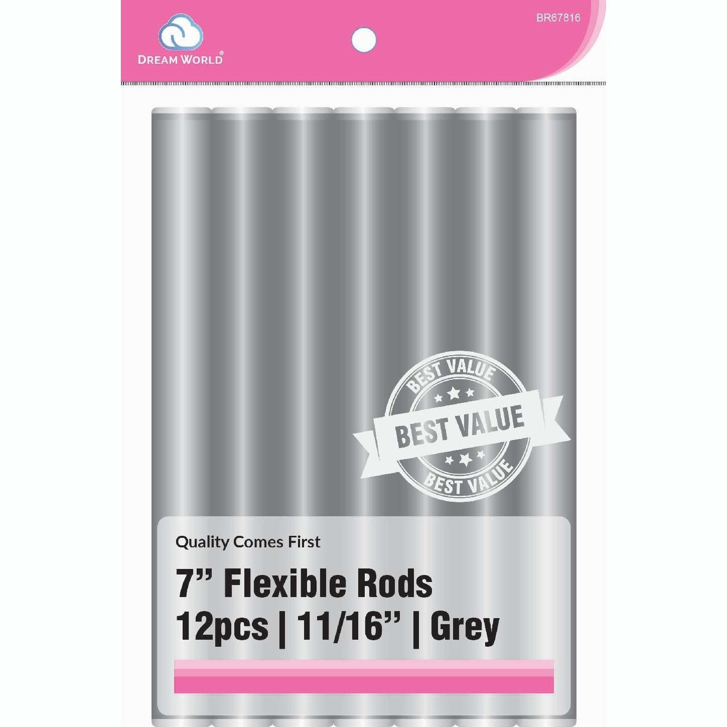 Brittny Rod Flex 7 V/P Grey 12Ct - 11/16 Brittny Rod Flex 7 V/P Grey 12Ct - 11/16