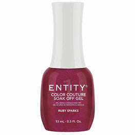 Entity Color Couture Soak Off Gel Ruby Sparks 0.5 Fl Oz